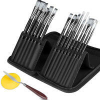 Без бренда «Набор кистей для рисования в чехле, премиум набор (15 нейлоновых кистей, 1 мастихин)» в Махачкала в интернет-магазине  Без бренда «Набор кистей для рисования в чехле, премиум набор (15 нейлоновых кистей, 1 мастихин)» в Махачкала