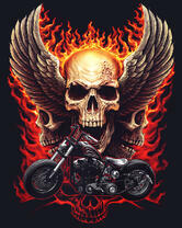 Без бренда «Коробка 20 шт: Огненный череп с крыльями» в Махачкала