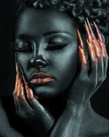 Без бренда «Портрет с золотыми ногтями» в Махачкала