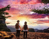 Без бренда «Влюбленные встречают закат на горе» в Махачкала