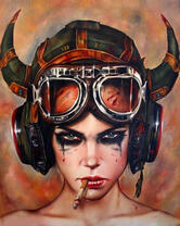 Без бренда «Девушка в шлеме с сигаретой» в Махачкала