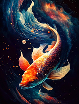 Золотая рыбка в ночной мгле