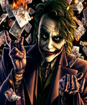 Джокер и карты в огне