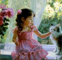 Без бренда «Девочка с кошкой на подоконнике» в Махачкала в интернет-магазине  Без бренда «Девочка с кошкой на подоконнике» в Махачкала