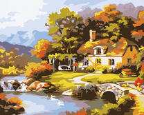 Одинокий домик у реки