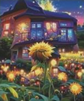 Без бренда «Сказочный домик и поле подсолнухов» в Махачкала в интернет-магазине  Без бренда «Сказочный домик и поле подсолнухов» в Махачкала