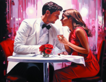 Без бренда «Пара на свидании в ресторане» в Махачкала в интернет-магазине  Без бренда «Пара на свидании в ресторане» в Махачкала