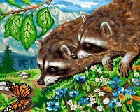 Без бренда «Еноты и бабочка на цветочной поляне» в Махачкала в интернет-магазине  Без бренда «Еноты и бабочка на цветочной поляне» в Махачкала